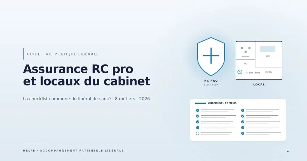 Assurance RC pro et locaux du cabinet libéral : bouclier RC pro, plan de cabinet et checklist 12 items